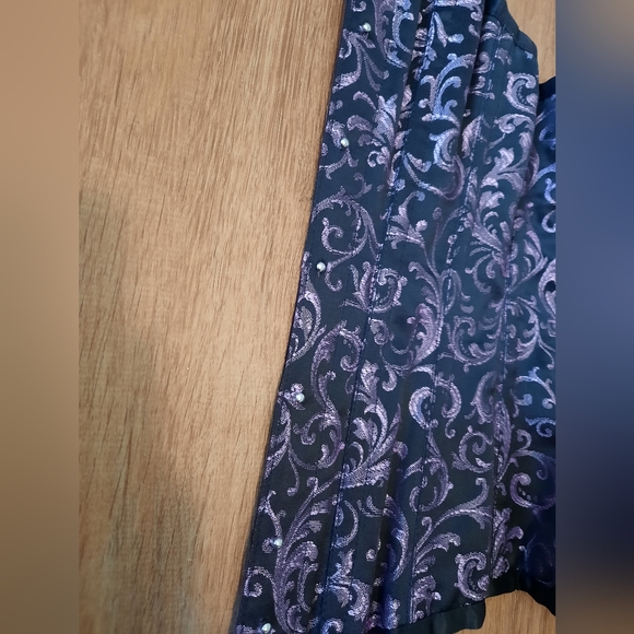 Lilac Brocade Steel Boned Corset - Picture 2 of 5